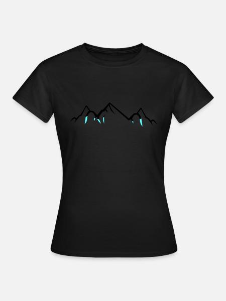 Mountains - Frauen T-Shirt - Schwarz