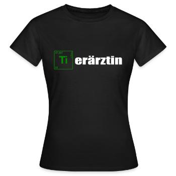 Tierärztin white - Frauen T-Shirt - Schwarz - Vorne - AI Model Female 172 dark (172cm)