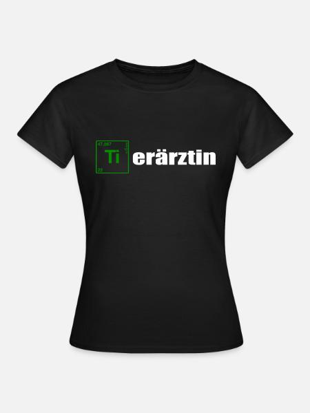Tierärztin white - Frauen T-Shirt - Schwarz