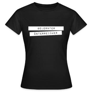 Gelernter Österreicher - ironische Bezeichnung - Frauen T-Shirt - Schwarz - Vorne - AI Model Female 172 dark (172cm)