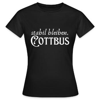 Staying stable Cottbus - Women's T-Shirt - black - Front - AI Model Female 172 dark (172cm)