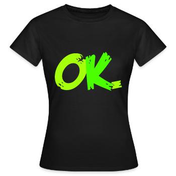 ok neon - T-shirt Femme - noir - Devant - AI Model Female 172 dark (172cm)