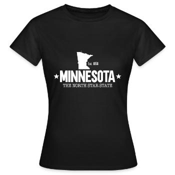 Minnesota - T-shirt Femme - noir - Devant - AI Model Female 172 dark (172cm)
