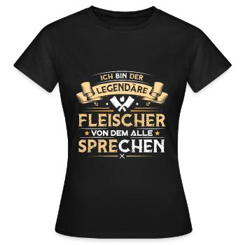 Legendäre Fleischer - Frauen T-Shirt - Schwarz - Vorne - AI Model Female 172 dark (172cm)