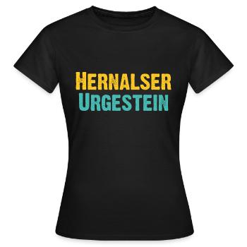 Hernalser Urgestein - Wiener Bezirks, Ureinwohner - Frauen T-Shirt - Schwarz - Vorne - AI Model Female 172 dark (172cm)