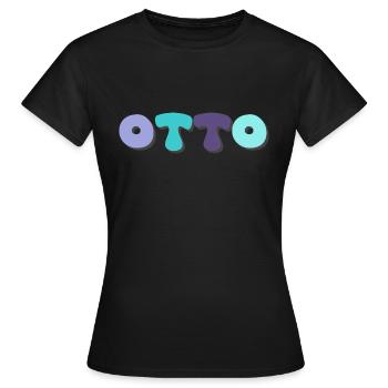Name - Otto - Frauen T-Shirt - Schwarz - Vorne - AI Model Female 172 dark (172cm)