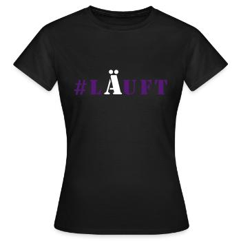 # Läuft Party - Frauen T-Shirt - Schwarz - Vorne - AI Model Female 172 dark (172cm)