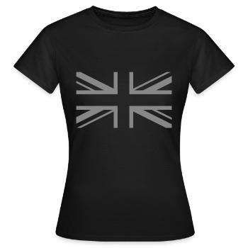 Drapeau angleterre union jack - T-shirt Femme - noir - Devant - AI Model Female 172 dark (172cm)