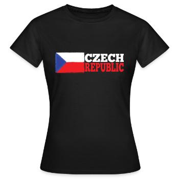 Tschechien - Frauen T-Shirt - Schwarz - Vorne - AI Model Female 172 dark (172cm)