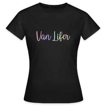VAN LIFE VANLIFER NOMADS - T-shirt Femme - noir - Devant - AI Model Female 172 dark (172cm)