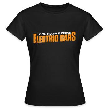 Cool People Drive Electric Cars 4 - Women's T-Shirt - black - Front - AI Model Female 172 dark (172cm)