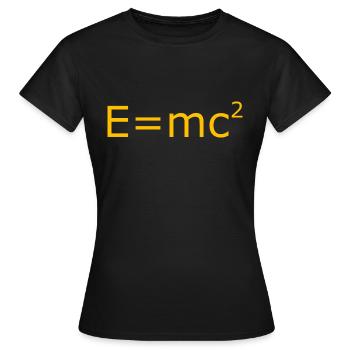 E=mc² gold - Women's T-Shirt - black - Front - AI Model Female 172 dark (172cm)