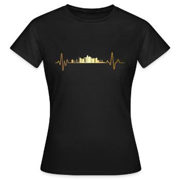 Battement de cœur kansas - T-shirt Femme - noir - Devant - AI Model Female 172 dark (172cm)
