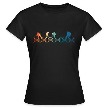 Eishockey liegt in meiner DNA - Frauen T-Shirt - Schwarz - Vorne - AI Model Female 172 dark (172cm)