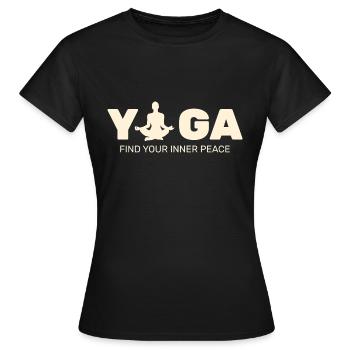 Yoga innerer Frieden Entspannung Frauen - Frauen T-Shirt - Schwarz - Vorne - AI Model Female 172 dark (172cm)
