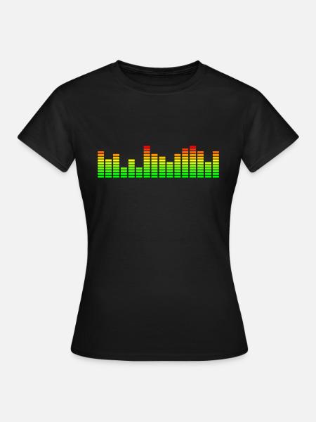 Musik Equalizer & visualizer - Frauen T-Shirt - Schwarz