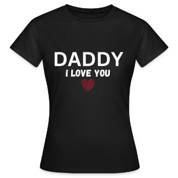 Papa je t’aime - T-shirt Femme - noir - Devant - AI Model Female 172 dark (172cm)