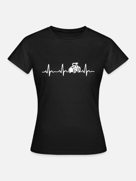 Tracteur Heartbeat Farmer - T-shirt Femme - noir