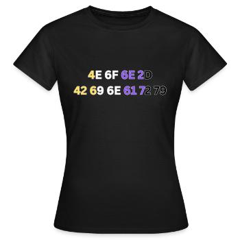 Non Binary - Women's T-Shirt - black - Front - AI Model Female 172 dark (172cm)