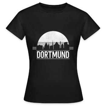 Dortmund Skyline Ruhrpott Ruhr Area Dortmunder - T-shirt Femme - noir - Devant - AI Model Female 172 dark (172cm)