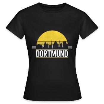 Dortmund Skyline Ruhrpott Ruhr Area Dortmunder - T-shirt Femme - noir - Devant - AI Model Female 172 dark (172cm)