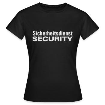 Ordnungsdienst, Sicherheitsdienst, Security - Frauen T-Shirt - Schwarz - Vorne - AI Model Female 172 dark (172cm)