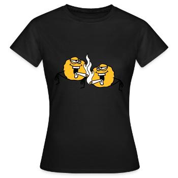 Kiffen kiffer stoned h - T-shirt Femme - noir - Devant - AI Model Female 172 dark (172cm)