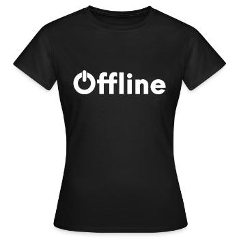Offline - Frauen T-Shirt - Schwarz - Vorne - AI Model Female 172 dark (172cm)