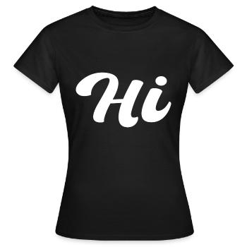 Hallo - Frauen T-Shirt - Schwarz - Vorne - AI Model Female 172 dark (172cm)