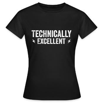 Technically Excellent - T-shirt Femme - noir - Devant - AI Model Female 172 dark (172cm)