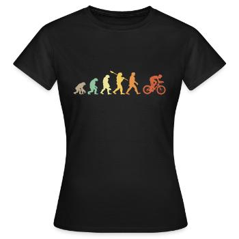 Evolution Cycliste Geschenkidee - Frauen T-Shirt - Schwarz - Vorne - AI Model Female 172 dark (172cm)