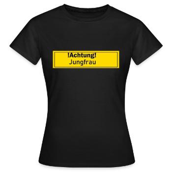 Jungfrau Sex Mann Frau Geschenk Geschenkidee Liebe - Frauen T-Shirt - Schwarz - Vorne - AI Model Female 172 dark (172cm)
