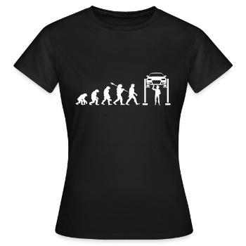 Evolution mécanique - T-shirt Femme - noir - Devant - AI Model Female 172 dark (172cm)