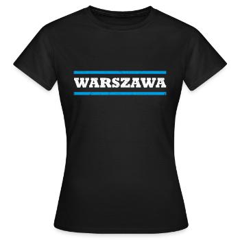 Warschau - Frauen T-Shirt - Schwarz - Vorne - AI Model Female 172 dark (172cm)