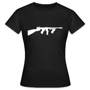 Pistolet Mitrailleur Thompson "2" - Armes - T-shirt Femme - noir - Devant - AI Model Female 172 dark (172cm)