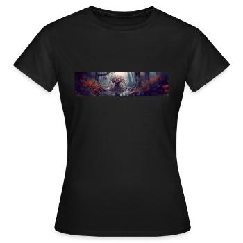 apocalypse monde après l’humanité araignée géante mutant - T-shirt Femme - noir - Devant - AI Model Female 172 dark (172cm)