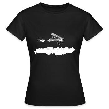 Vieil avion - T-shirt Femme - noir - Devant - AI Model Female 172 dark (172cm)