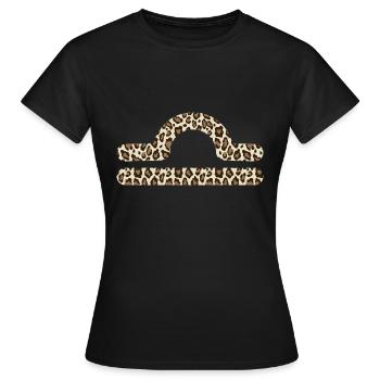 Sternzeichen Waage - Frauen T-Shirt - Schwarz - Vorne - AI Model Female 172 dark (172cm)