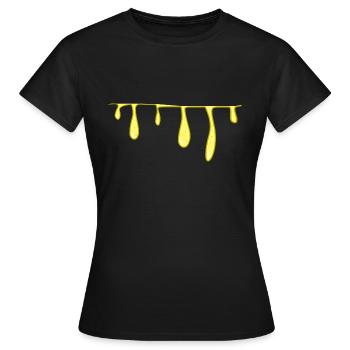 ligne slime jaune ligne visqueuse - T-shirt Femme - noir - Devant - AI Model Female 172 dark (172cm)