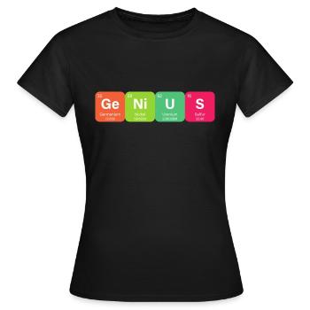 Genius Periodensystem Element - Frauen T-Shirt - Schwarz - Vorne - AI Model Female 172 dark (172cm)