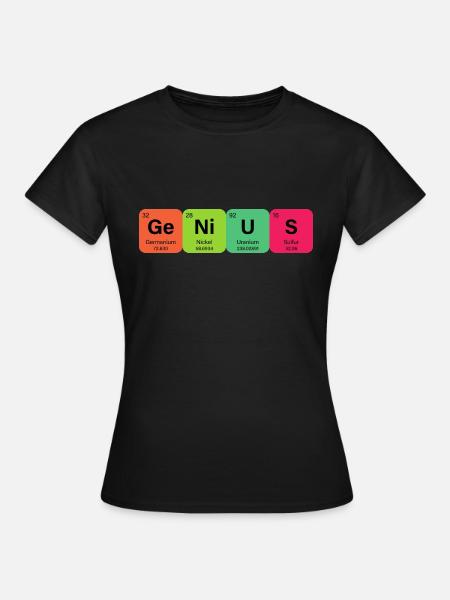 Genius Periodensystem Element - Frauen T-Shirt - Schwarz