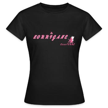 korrigane c’est mon caracTERRE - T-shirt Femme - noir - Devant - AI Model Female 172 dark (172cm)