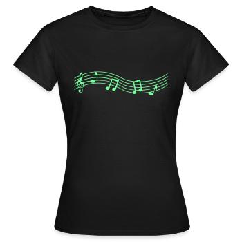 note de musique - T-shirt Femme - noir - Devant - AI Model Female 172 dark (172cm)