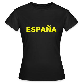 España - Espagne - Espagne - T-shirt Femme - noir - Devant - AI Model Female 172 dark (172cm)