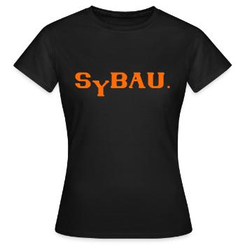 sybau - Women's T-Shirt - black - Front - AI Model Female 172 dark (172cm)