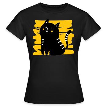 Kitty - Women's T-Shirt - black - Front - AI Model Female 172 dark (172cm)
