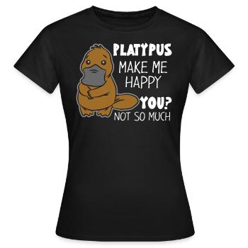 platypus - Women's T-Shirt - black - Front - AI Model Female 172 dark (172cm)