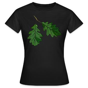 Feuille de chêne feuille de chêne - T-shirt Femme - noir - Devant - AI Model Female 172 dark (172cm)