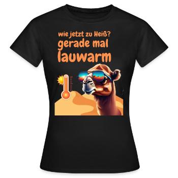 zu heiß - Frauen T-Shirt - Schwarz - Vorne - AI Model Female 172 dark (172cm)