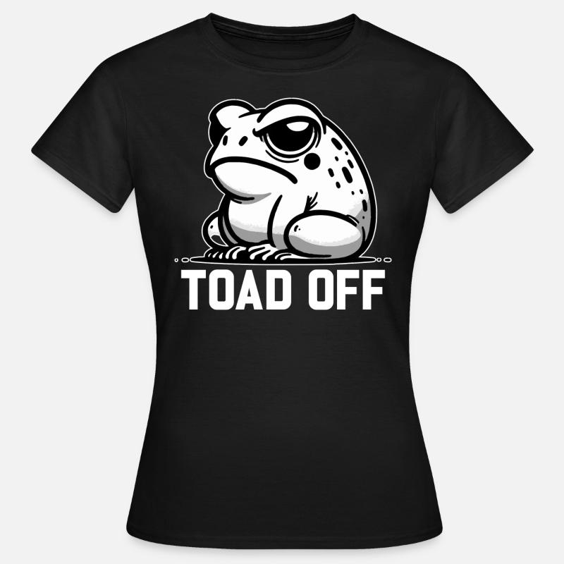 Vintage Frog Toad Meme Grumpy Frog Don't Toad Me - Frauen T-Shirt - Schwarz